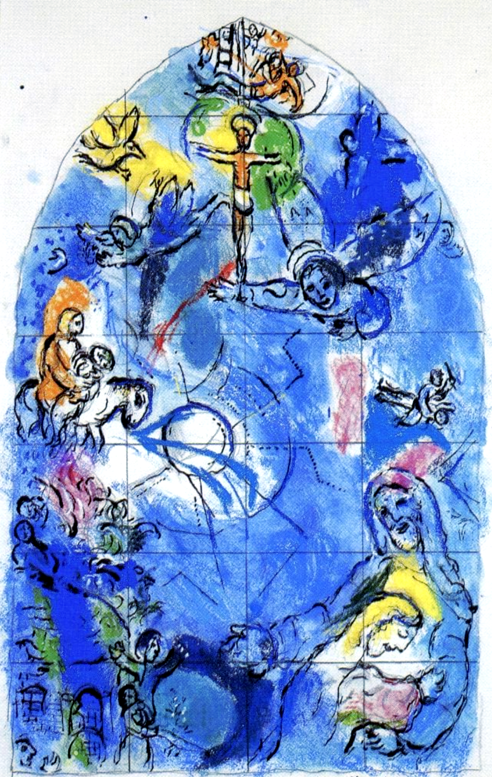 夏加尔彩色玻璃窗草图在纽约罕见展出