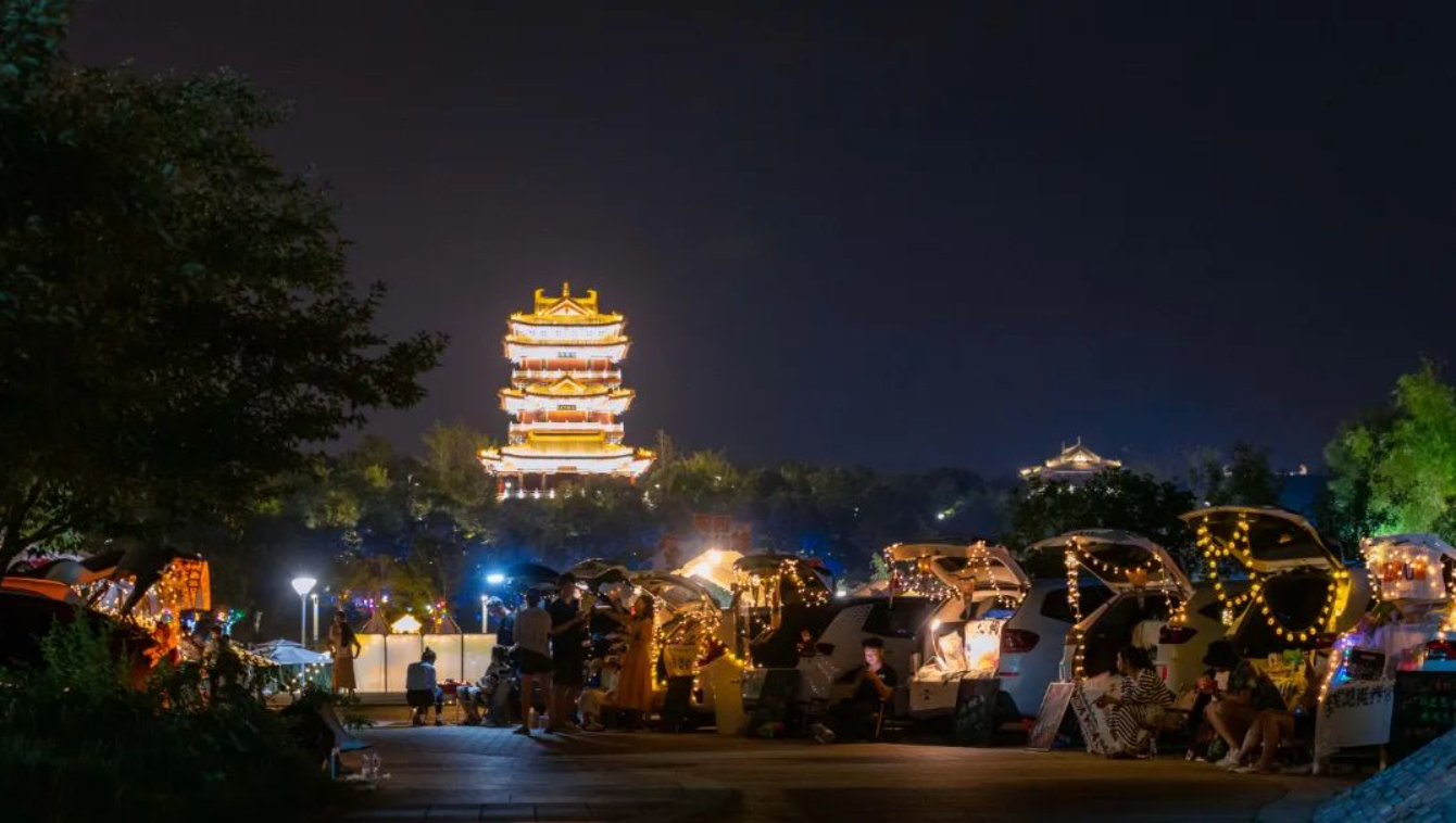 郑州园博园夜景图片图片