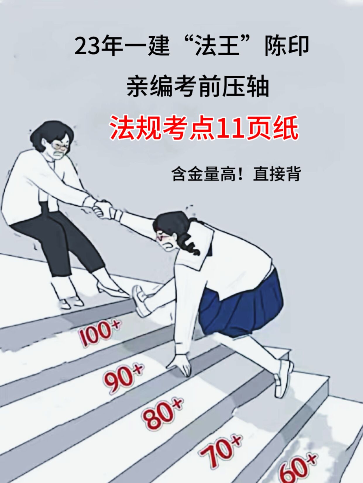 23年一建"法王"陈印亲编考前压轴考点11页纸!含金量高直接背