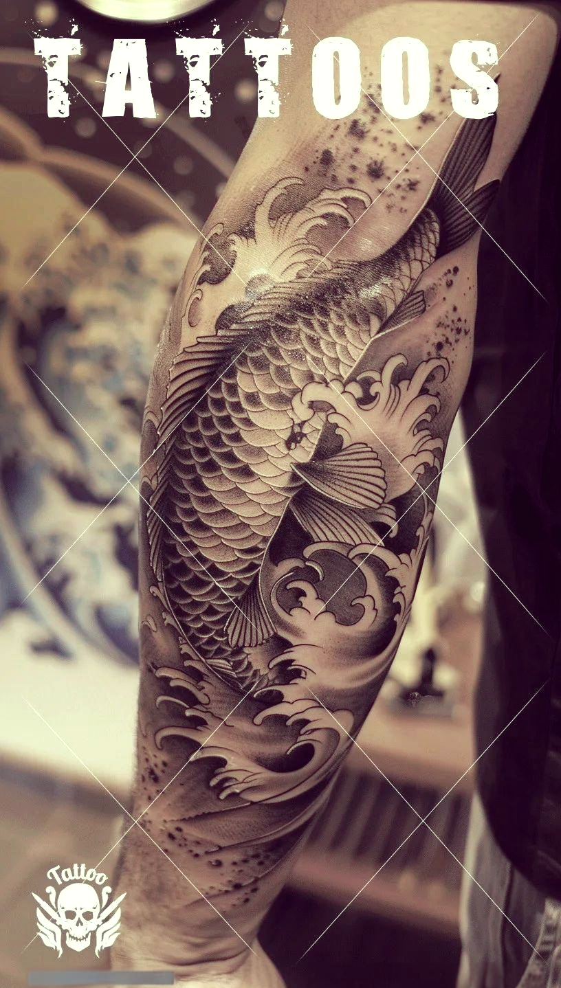 探索锦鲤手臂纹身的吉祥寓意与艺术特色