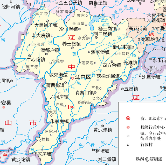 辽宁省辽中县地图高清图片