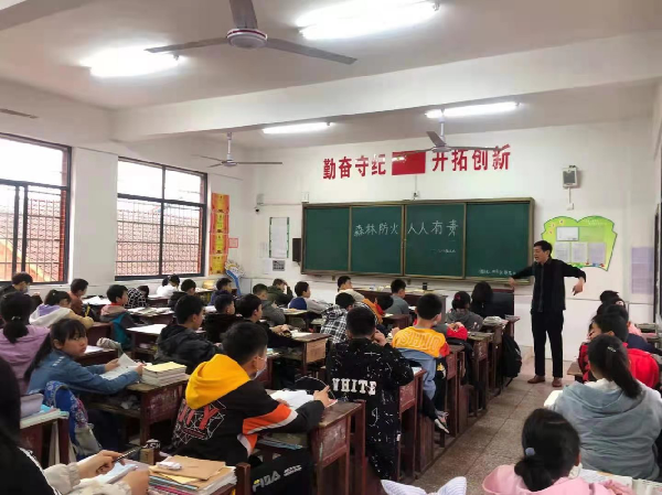 桃源县双溪口镇:森林防火宣传进校园