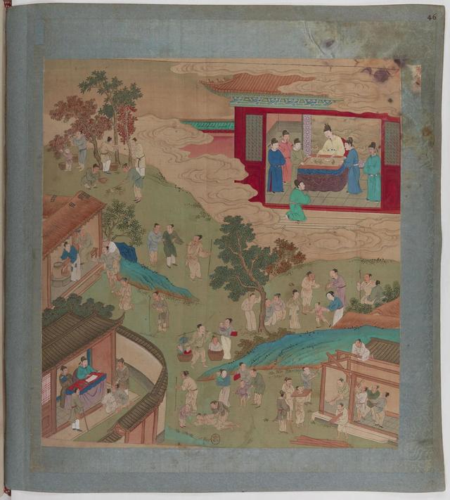 彩绘(帝鉴图说)古代皇帝出游生活国画!95幅!喜欢的收藏