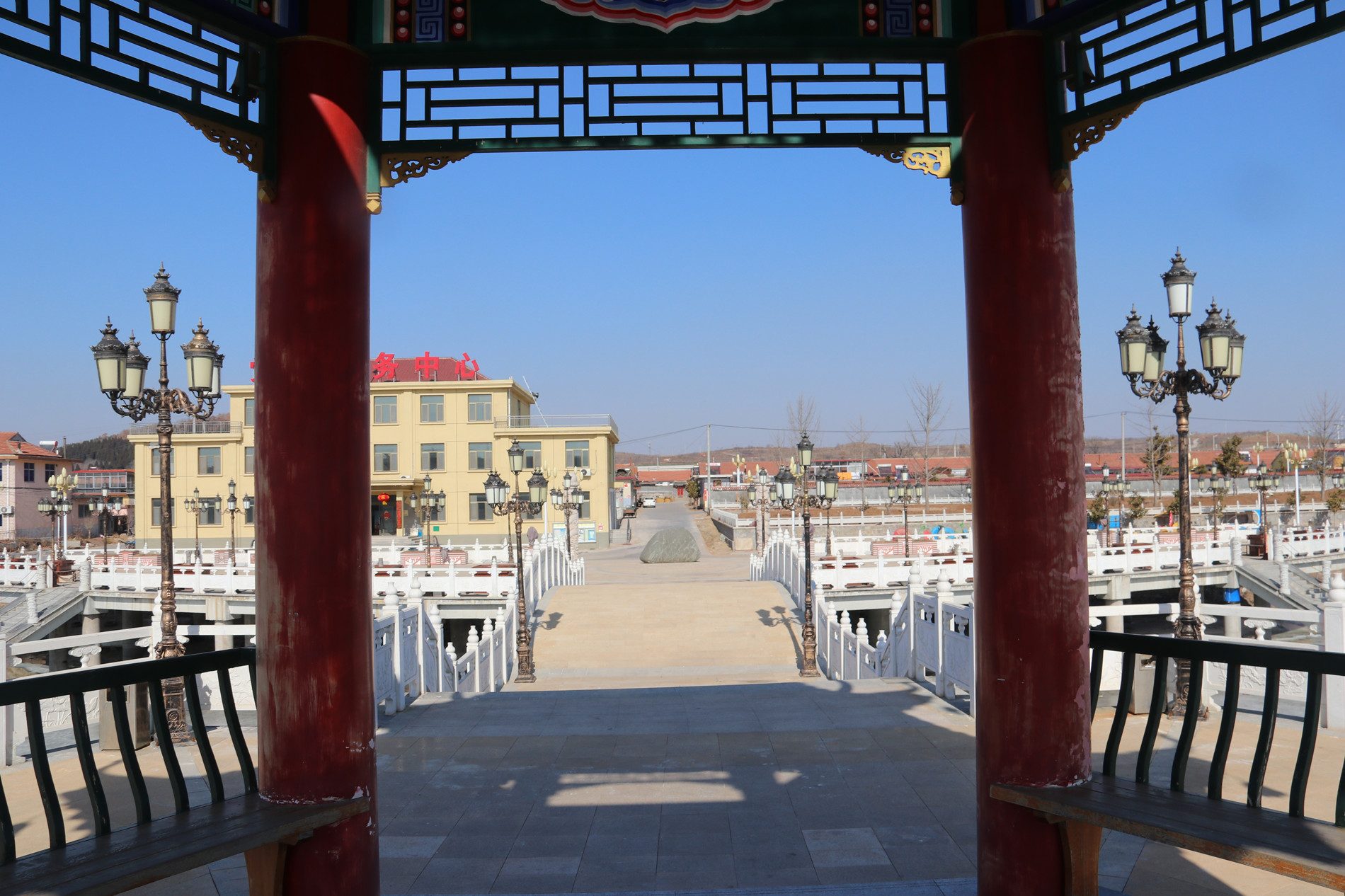 看图:莱阳市万第镇胡留村,是观赏"富水河"风光的好去处