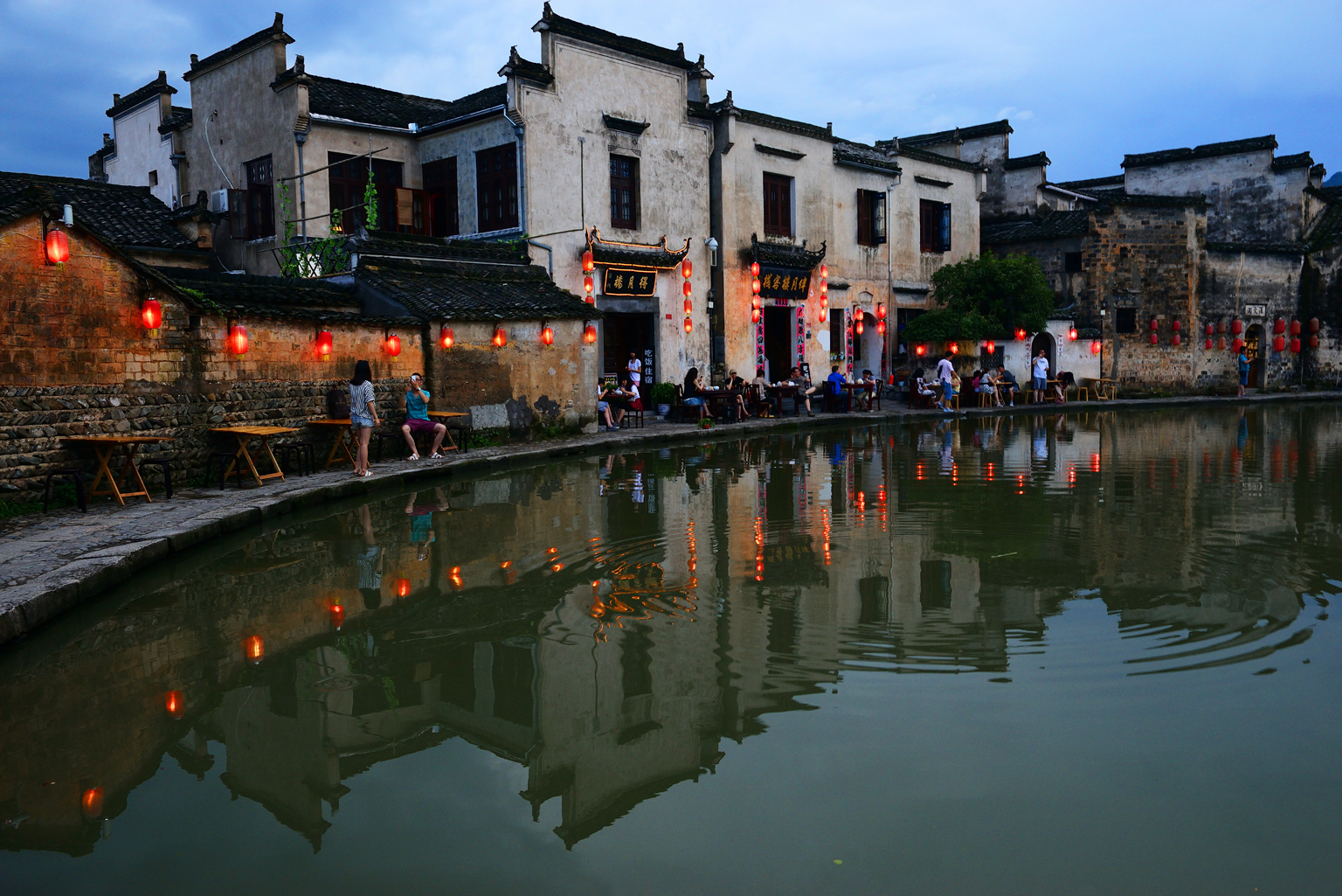 宏村月沼,绝美的早晚风光