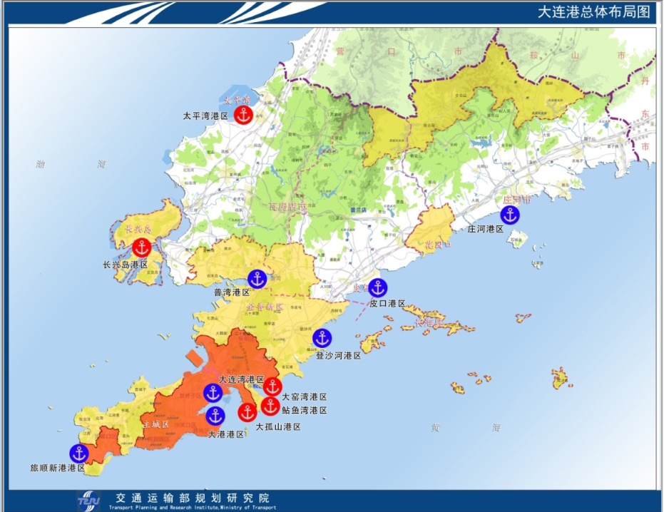 大连港港口分布图图片