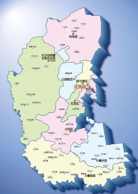 大庆市五区地图图片