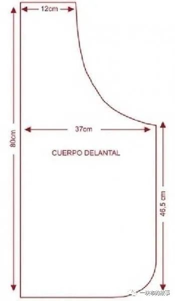 插肩袖围裙裁剪图纸图片