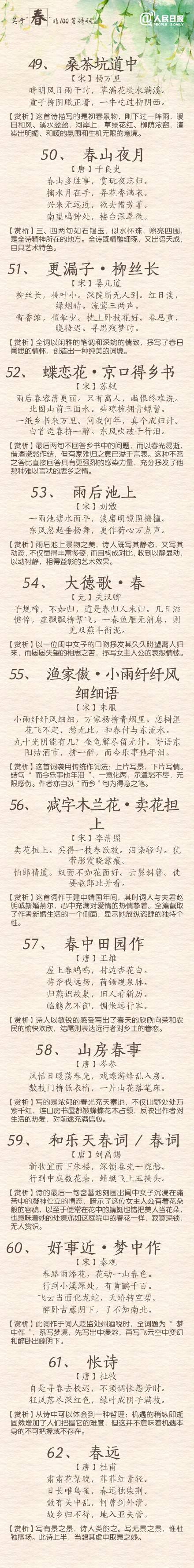 100首關於春天的經典詩詞,每天和孩子一起讀兩首,感受春意盎然