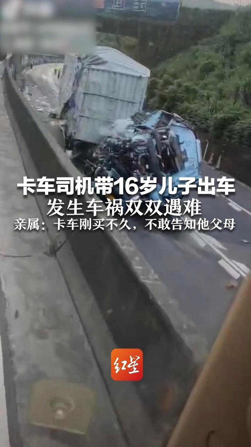 卡车司机带16岁儿子出车发生车祸双双遇难
