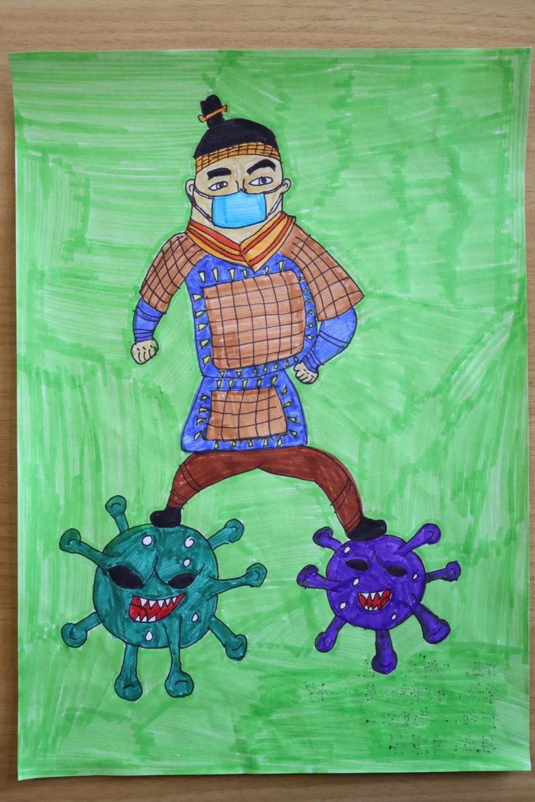 小画笔大能量!高新学子用暖心儿童画助力抗疫 "艺"起为西安加油!