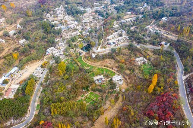 航拍!济南莱芜区卧云铺古村落,依山傍水景色美