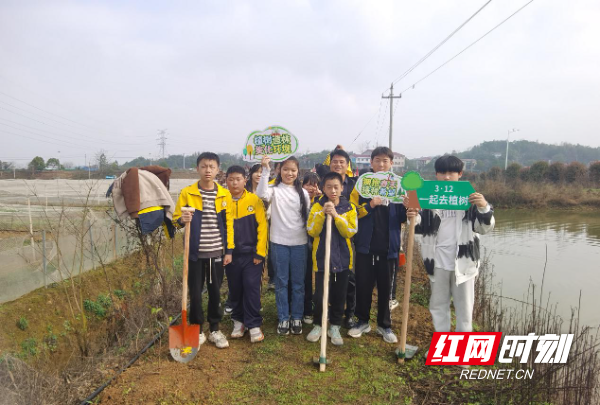 南阳桥中学开展植树节活动