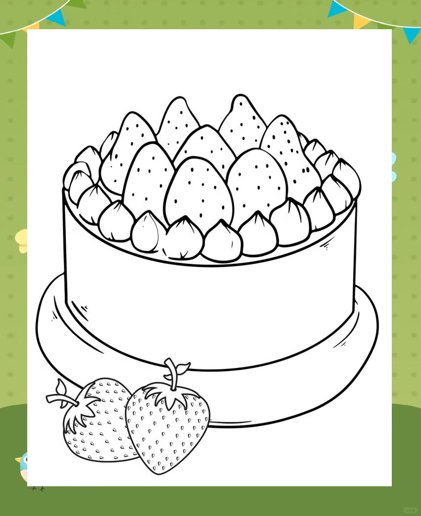 生日蛋糕简笔画涂色技巧详解