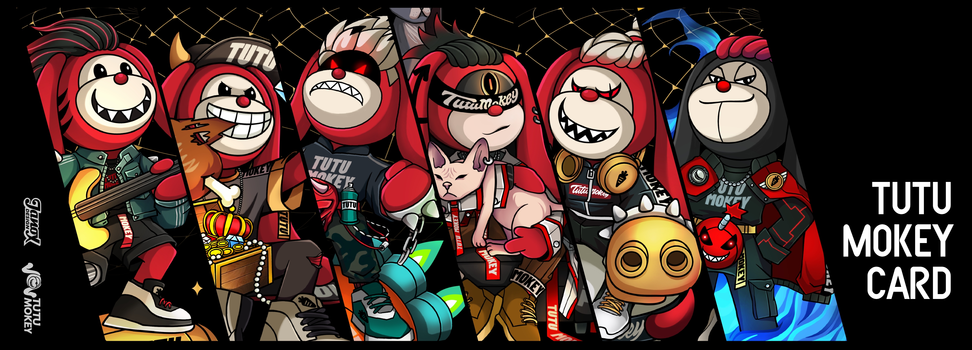 tutu mokey兔极猴-潮玩潮流艺术插画设计之-「好胜思想元素」