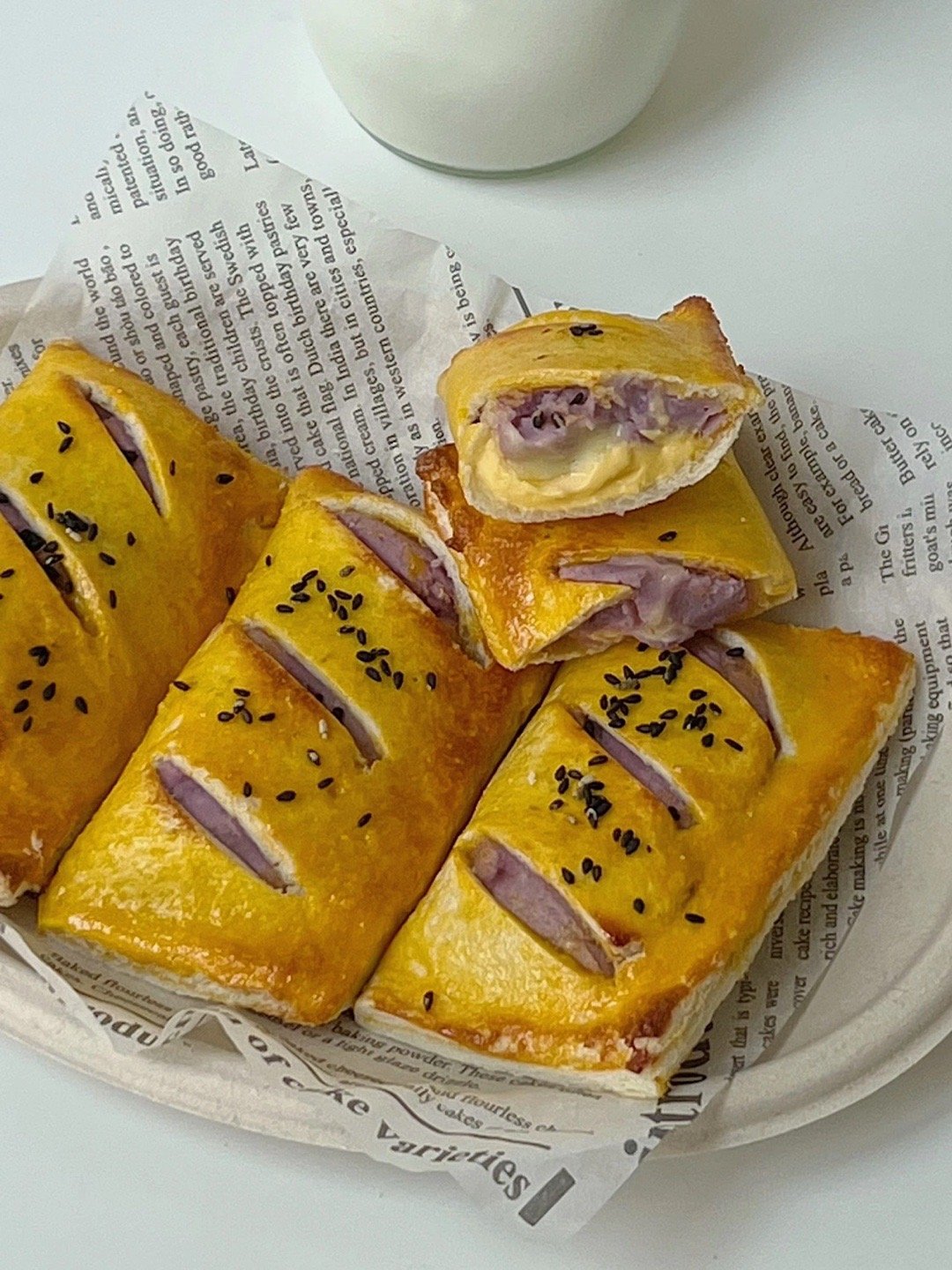 香芋吐司派,自制甜品