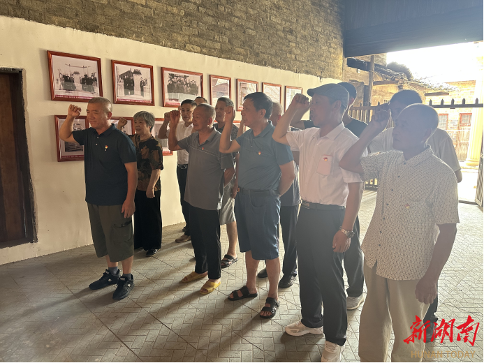 图片新闻丨祁阳三口塘镇老党员们在雷晋乾故居重温入党誓词