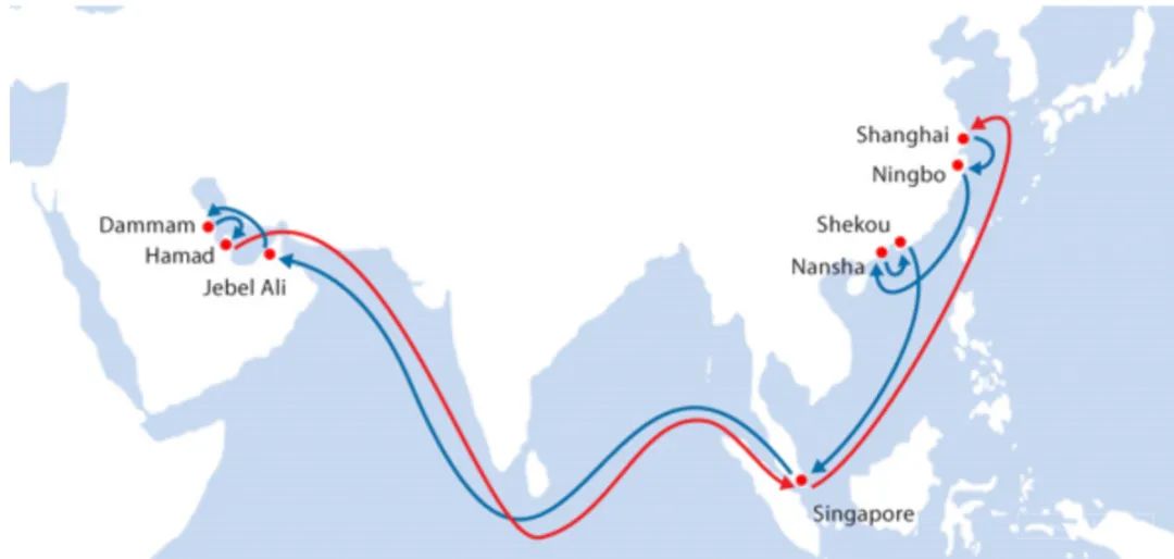 太平洋海运航线线路图图片