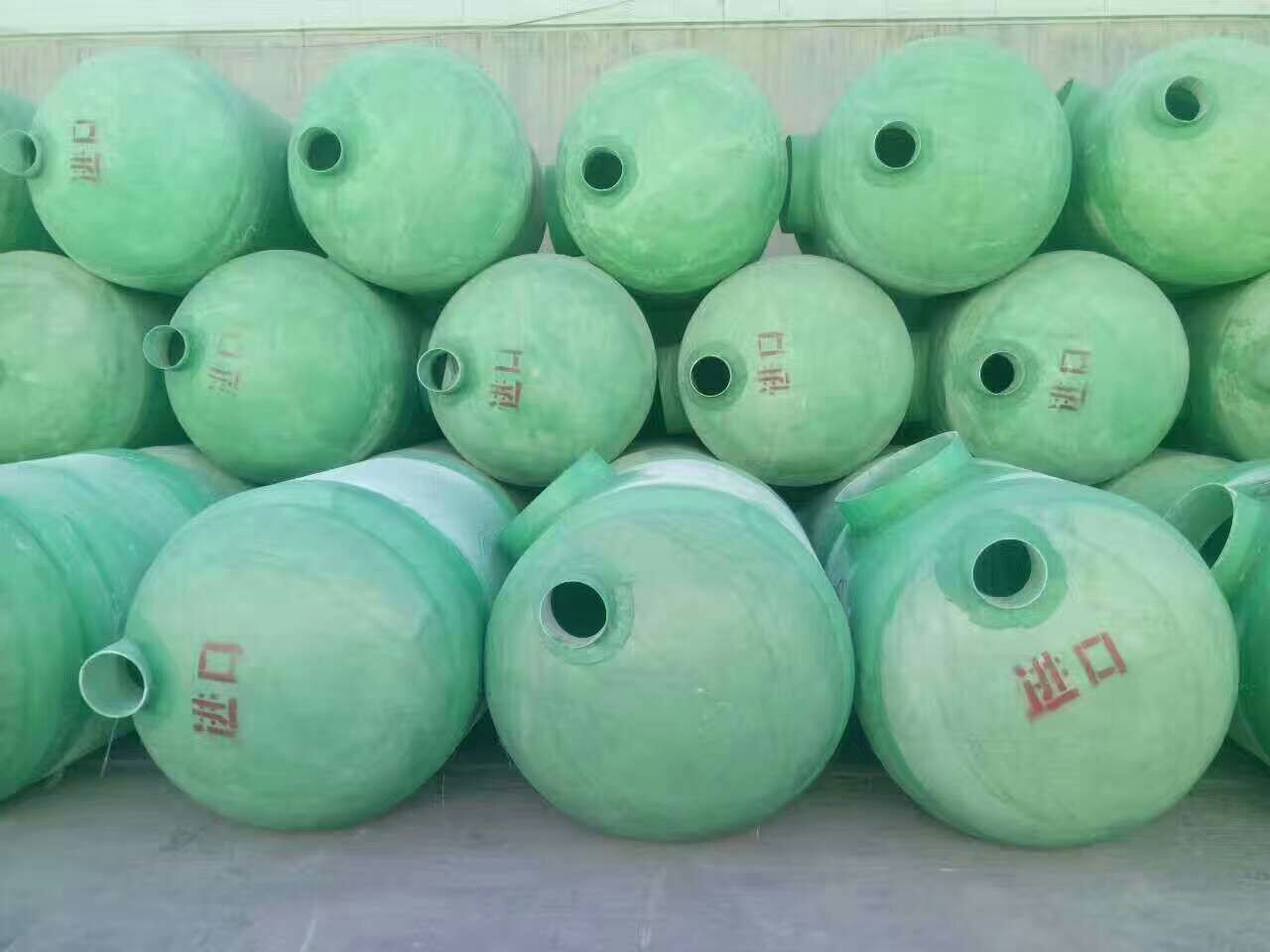 15立方一体式大型缠绕玻璃钢化粪罐隔油池