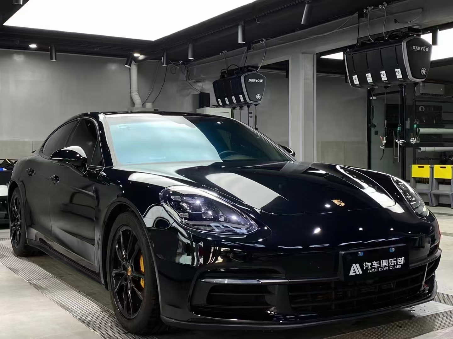 保时捷帕拉梅拉skto改色膜pet 修复钢琴黑