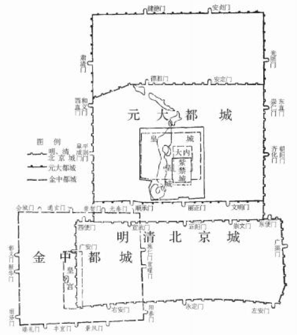 明朝京城平面图图片