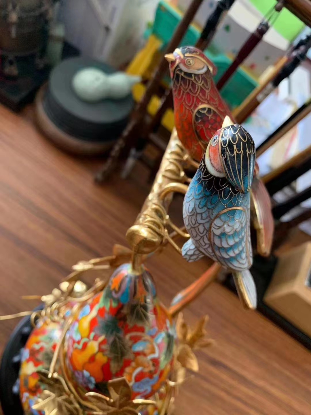 张同禄景泰蓝绶带葫芦 多工艺结合 靓丽典雅