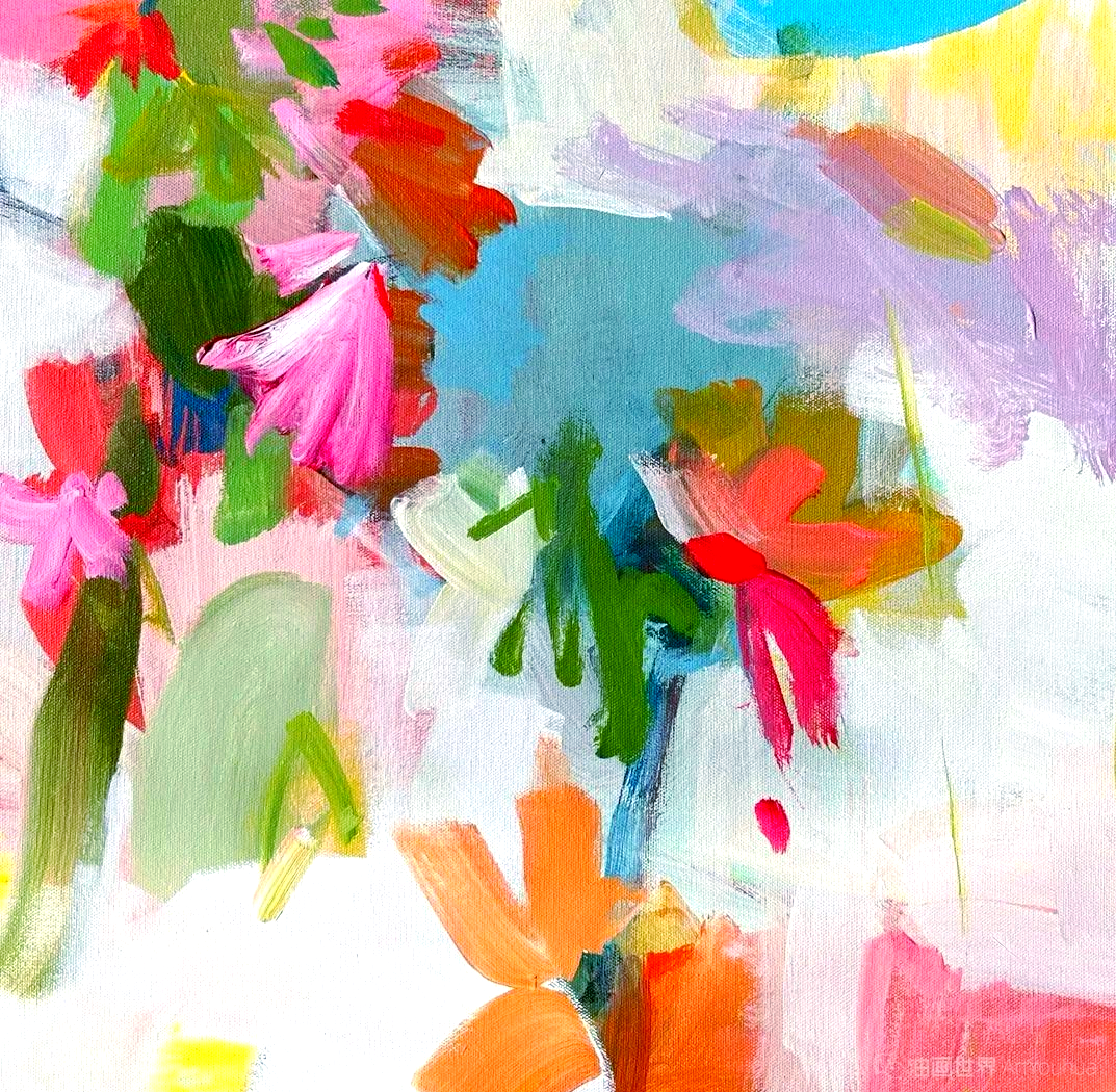 美国画家marissa vogl的抽象花卉作品概览