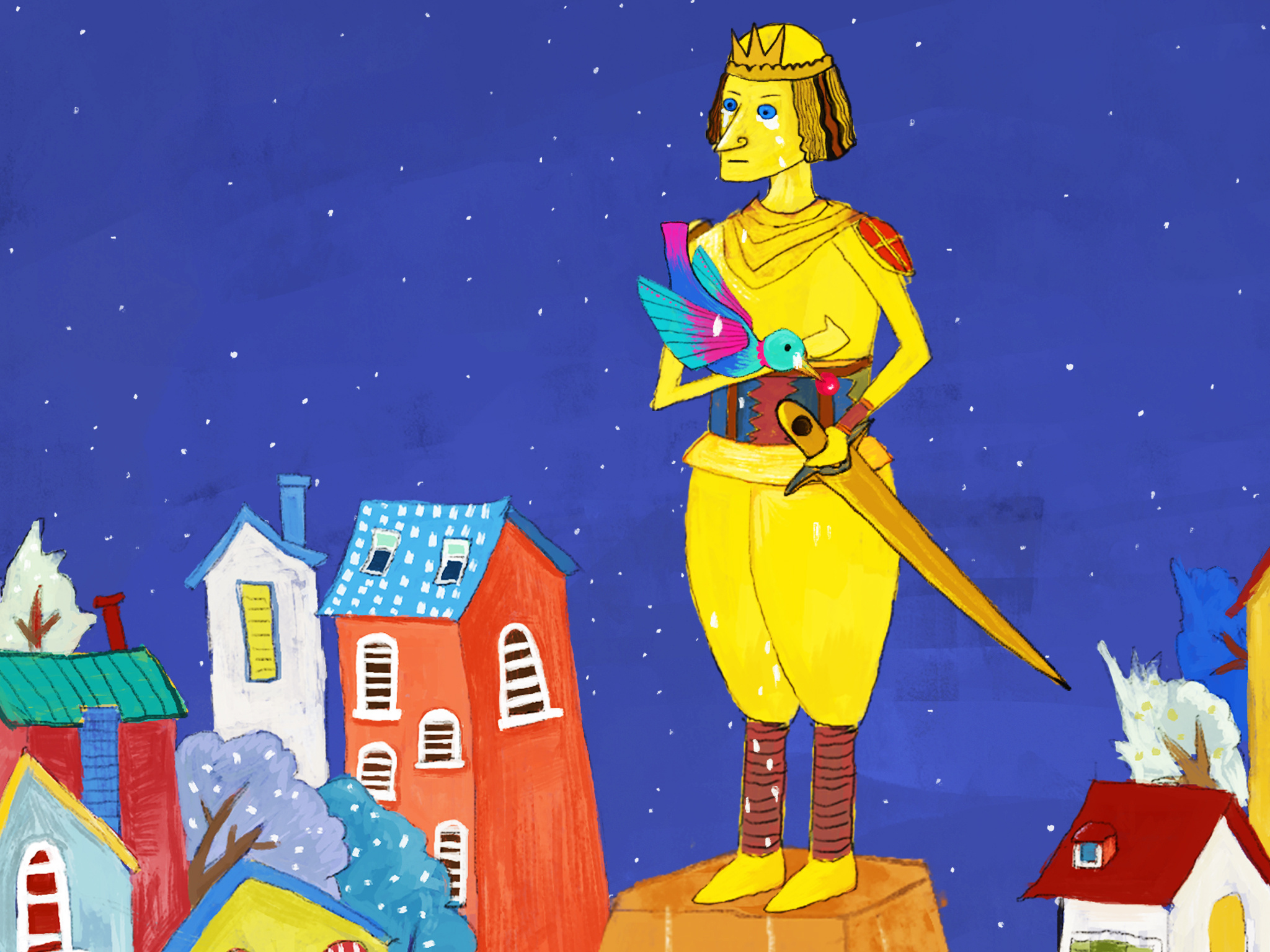 "快乐王子的忠诚伴侣:谁在陪伴他?