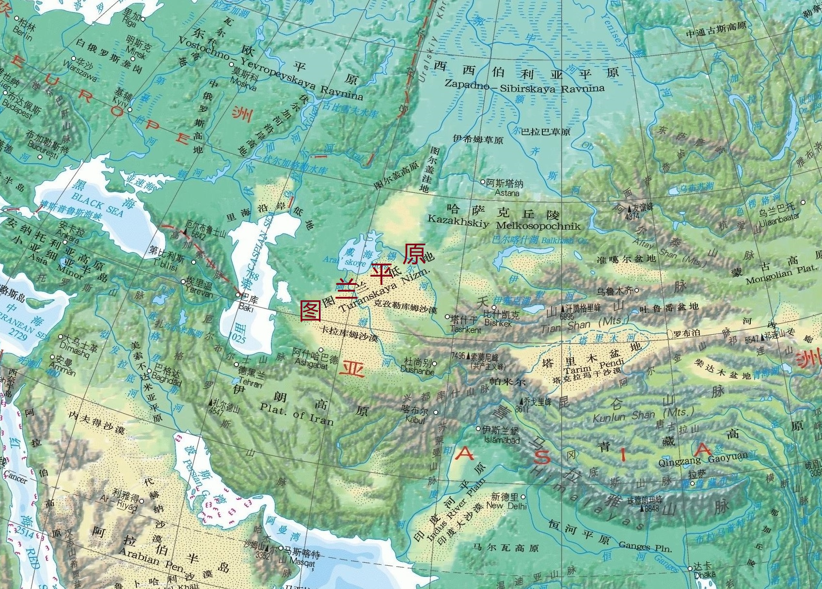 图兰平原地理位置图片
