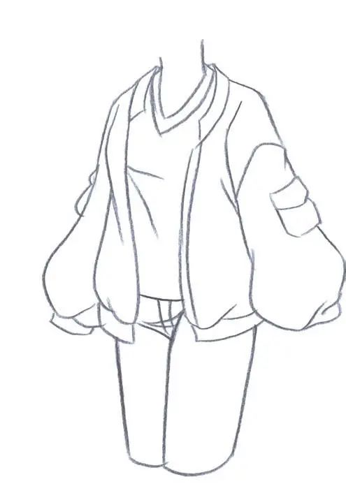 「动漫手绘」不同材质服饰褶皱参考,男士西装,女士衬衫褶皱参考