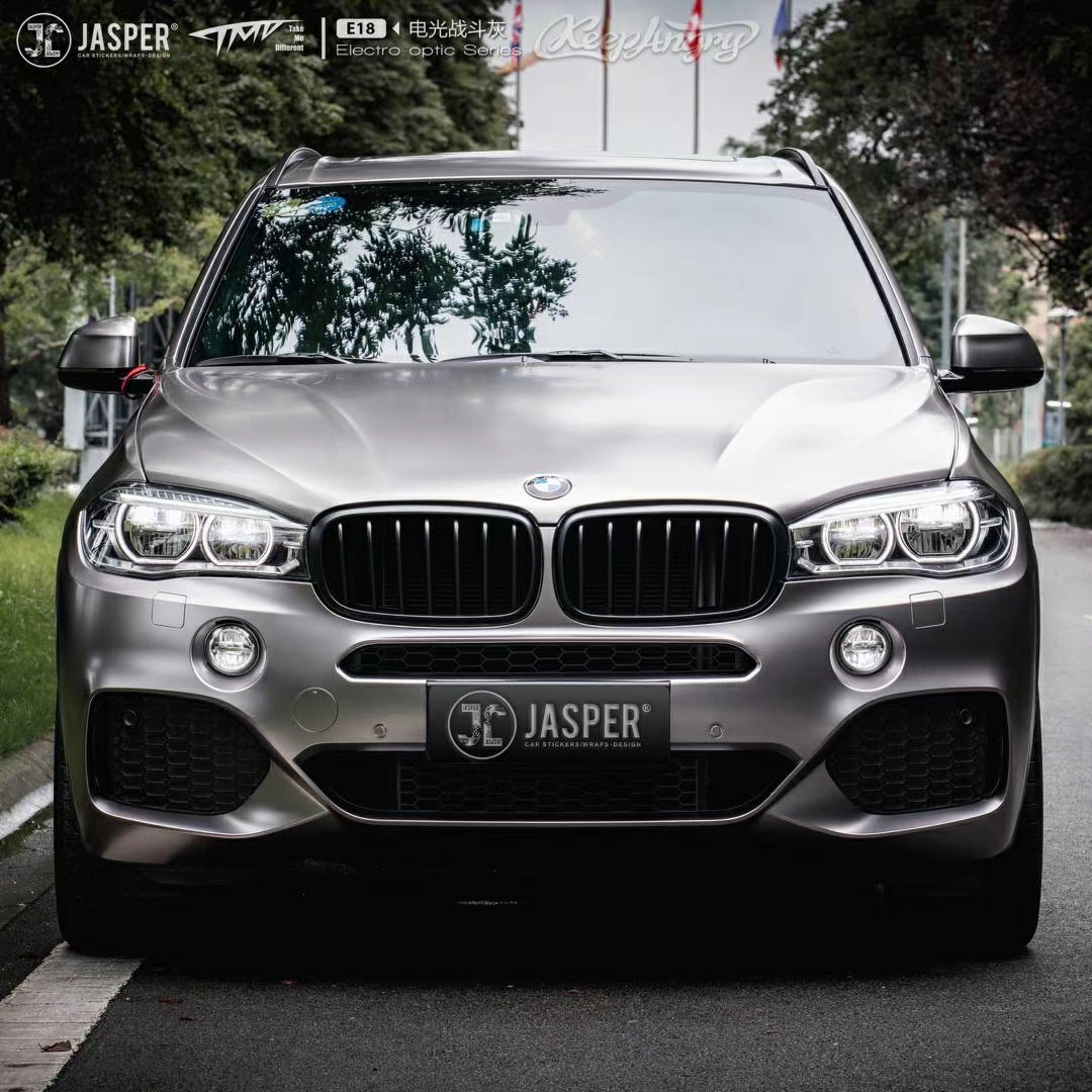 低调炫酷 大呼帅气,宝马x5电光战斗灰改色膜-tmd潮牌
