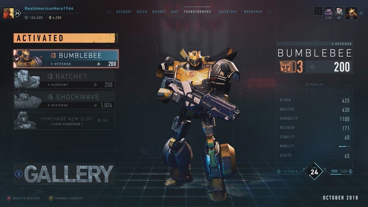 《transformers: reactivate》新作早期截图流出 大黄蜂实机