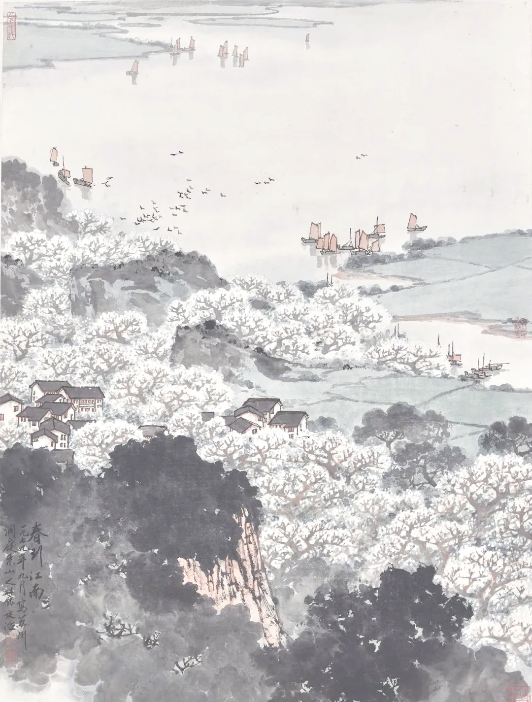 太湖的烟波浩渺,风光旖旎,都成为了他笔下的生动画面