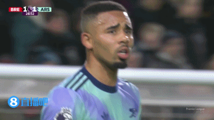 2024-25赛季英超第19轮阿森纳客场对阵布伦特福德比赛关键事件_英超-热苏斯马丁内利破门 阿森纳3-1布伦特福德_热苏斯补射破门+4场6球枪手扳平比赛焦点瞬间