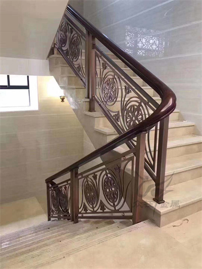 乡村楼房踏步护栏铝合金楼梯扶手 中式安全防护围栏款式看这里