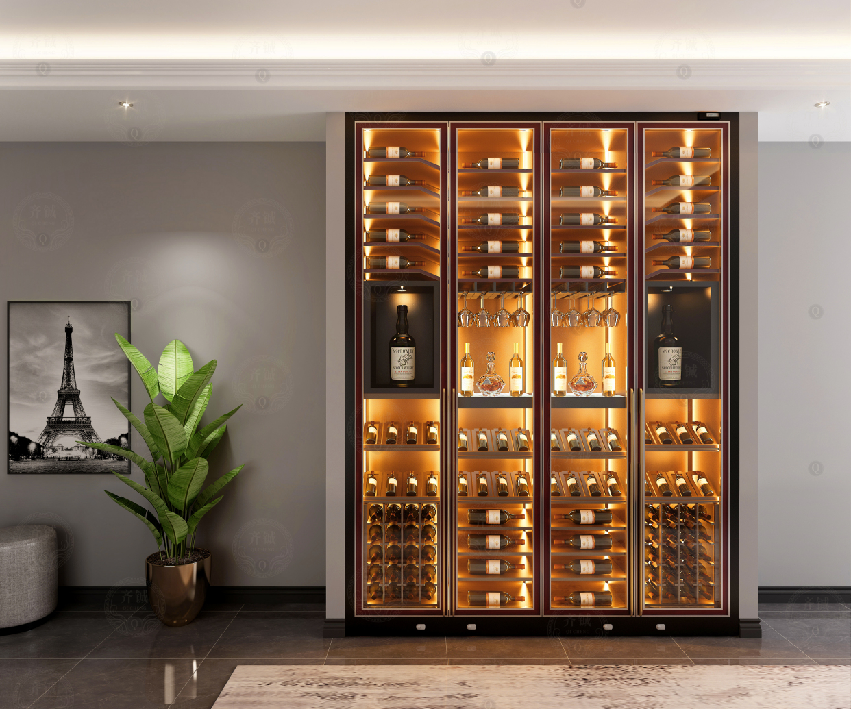 未来会成为许多家庭,会所,酒店的景观酒柜