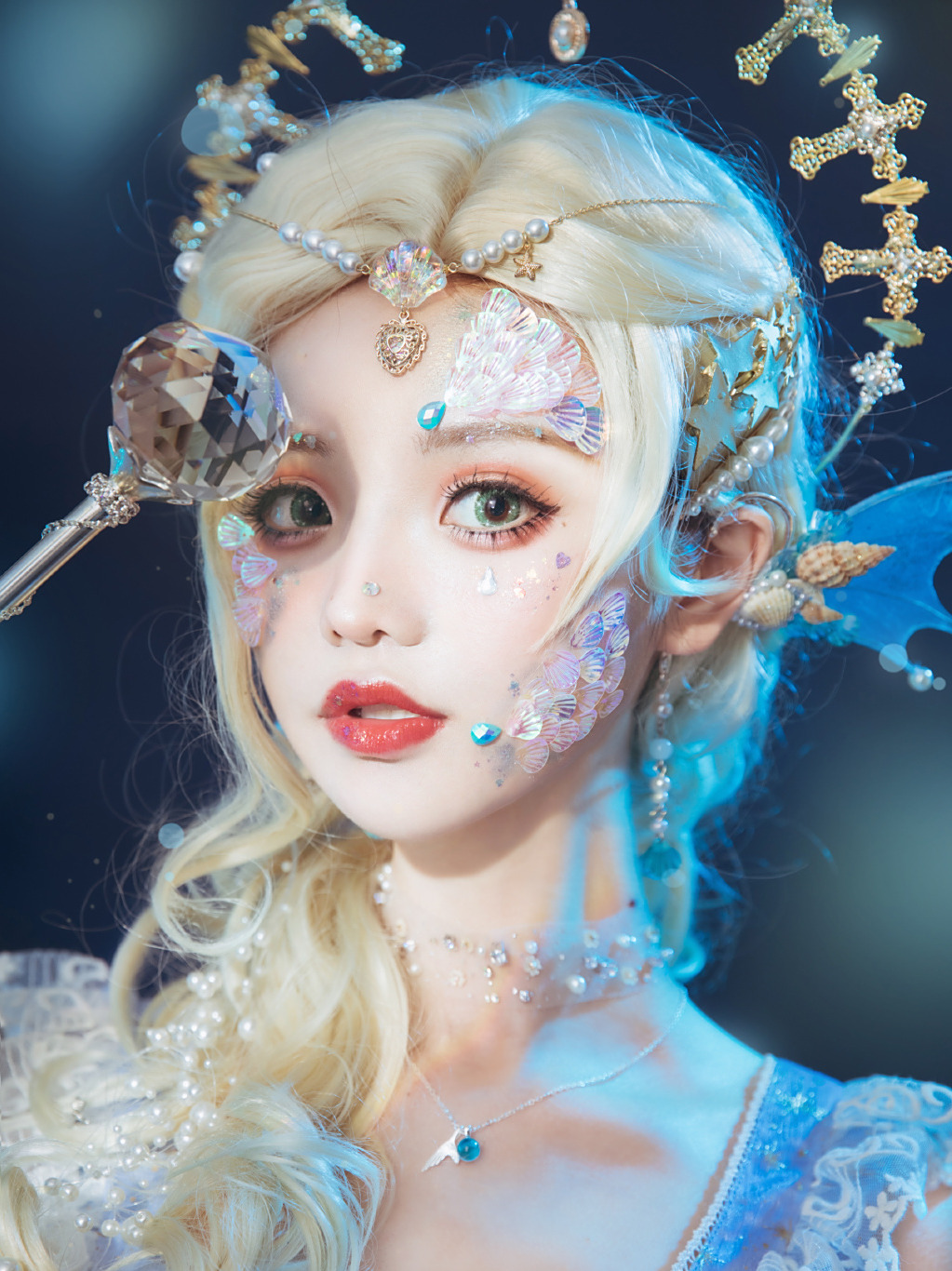 长寇的洛丽塔"人鱼妆"太美了,当镜头拉近,女生也会忍不住沦陷