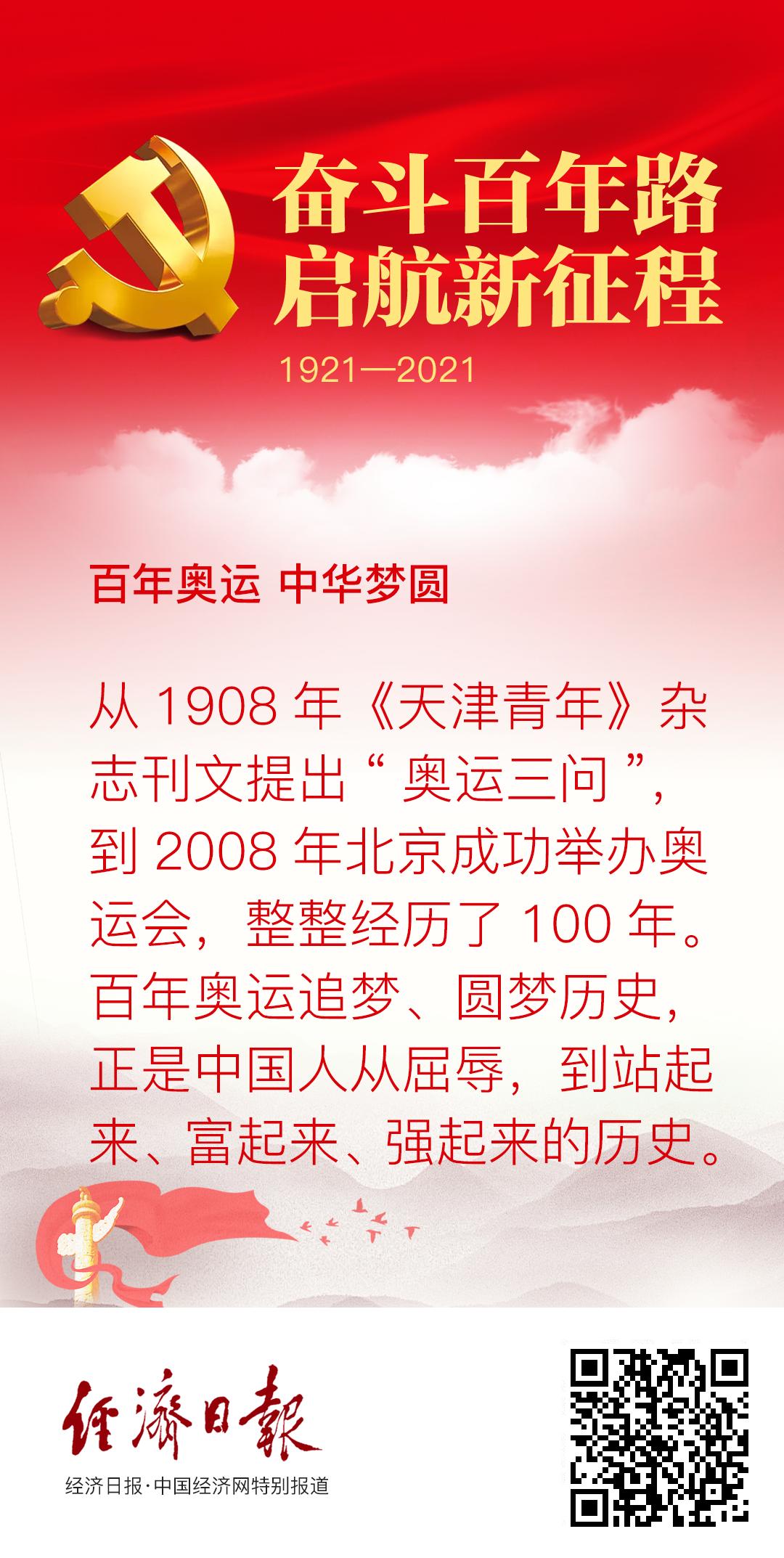 融媒海报:百年奥运 中华梦圆
