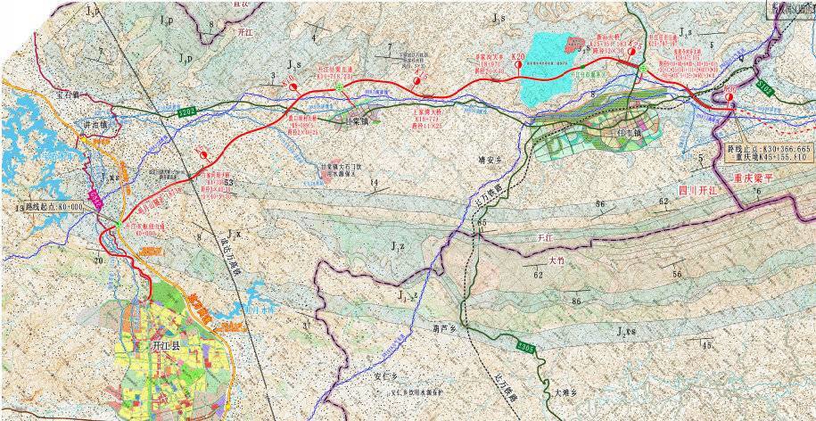 开梁高速公路规划图图片