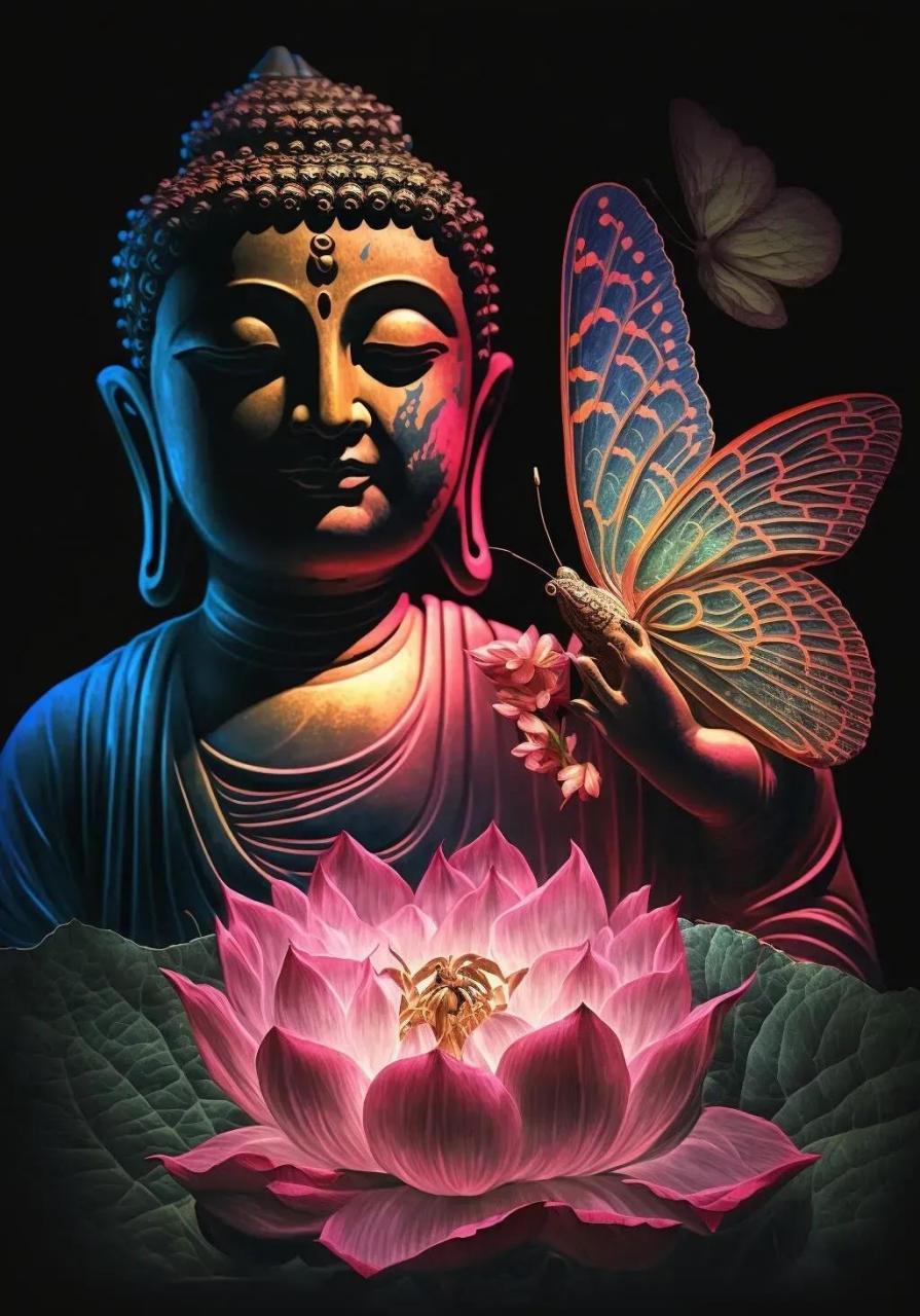 莲花盛开!见佛发财! 佛祖保佑你!你很快就会发大财!