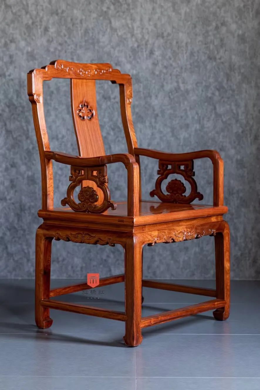 缅花大王红桥红精品赏鉴|如意缠枝纹扶手椅