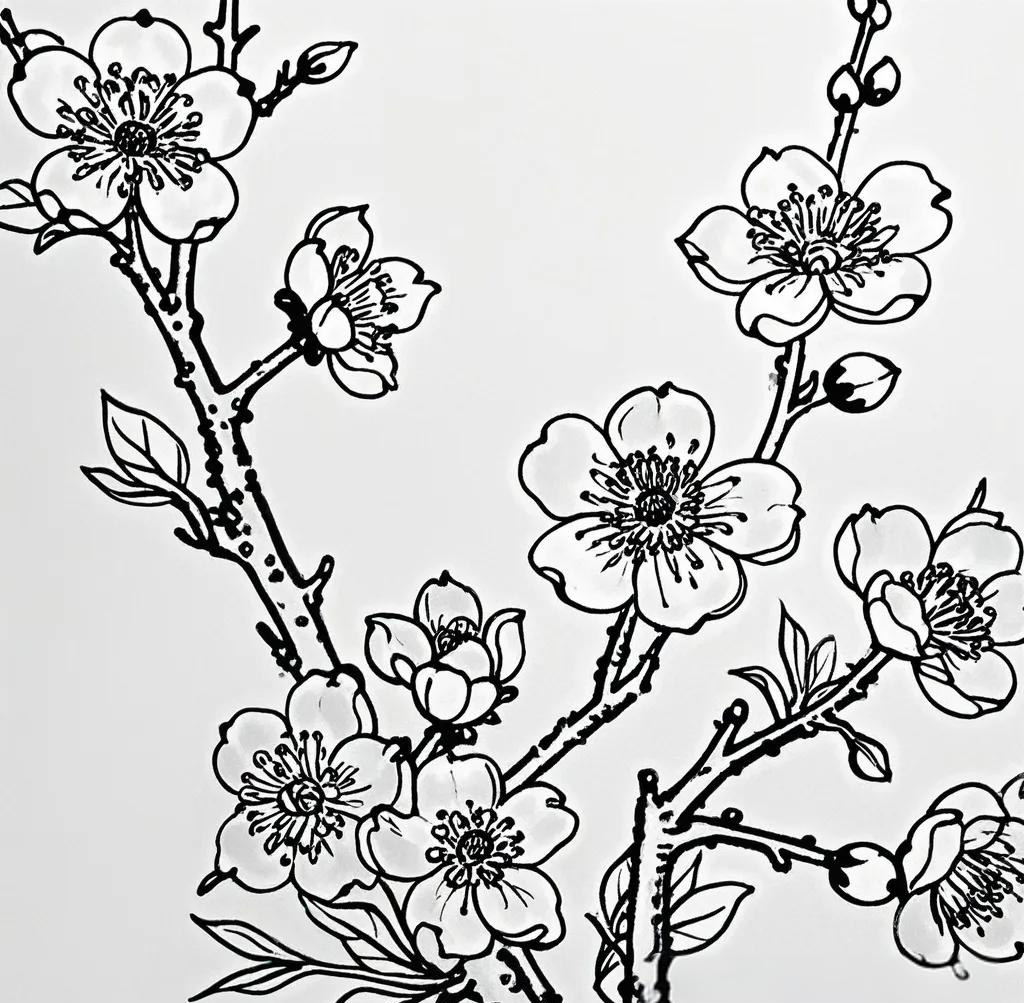 捕捉诗意的梅花图:绘画技巧与意境表达