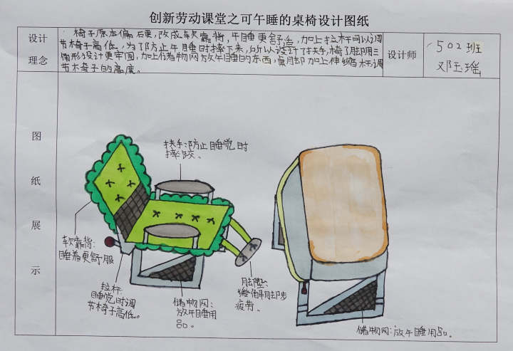 绘图桌椅设计理念图片