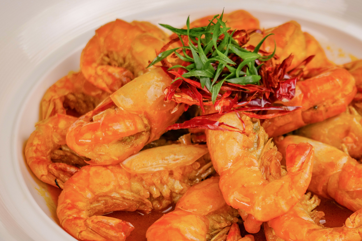 经典湘菜口味罗氏虾,在湘畔壹号就能品尝到