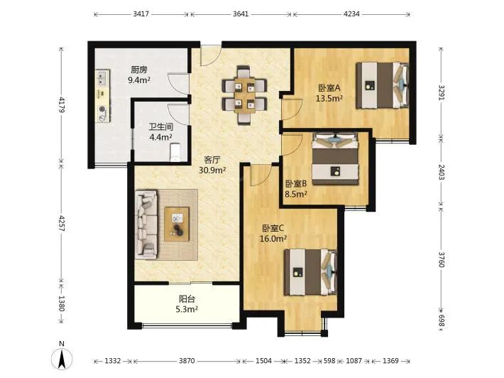 中建福地星城户型图图片