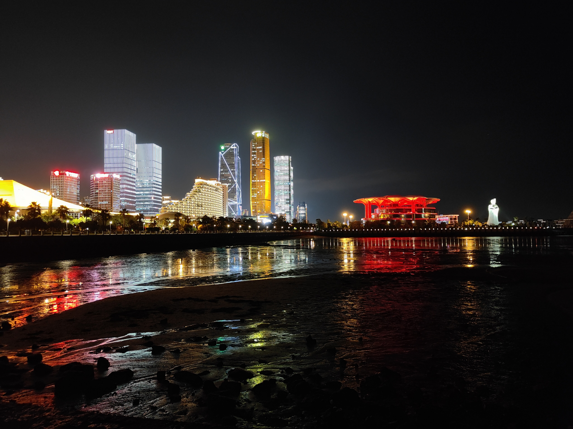 厦门海边夜景图片图片