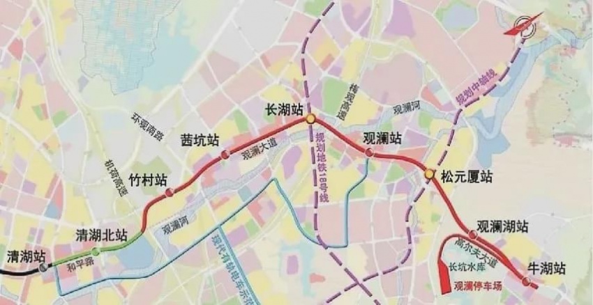 观澜地铁线路图图片