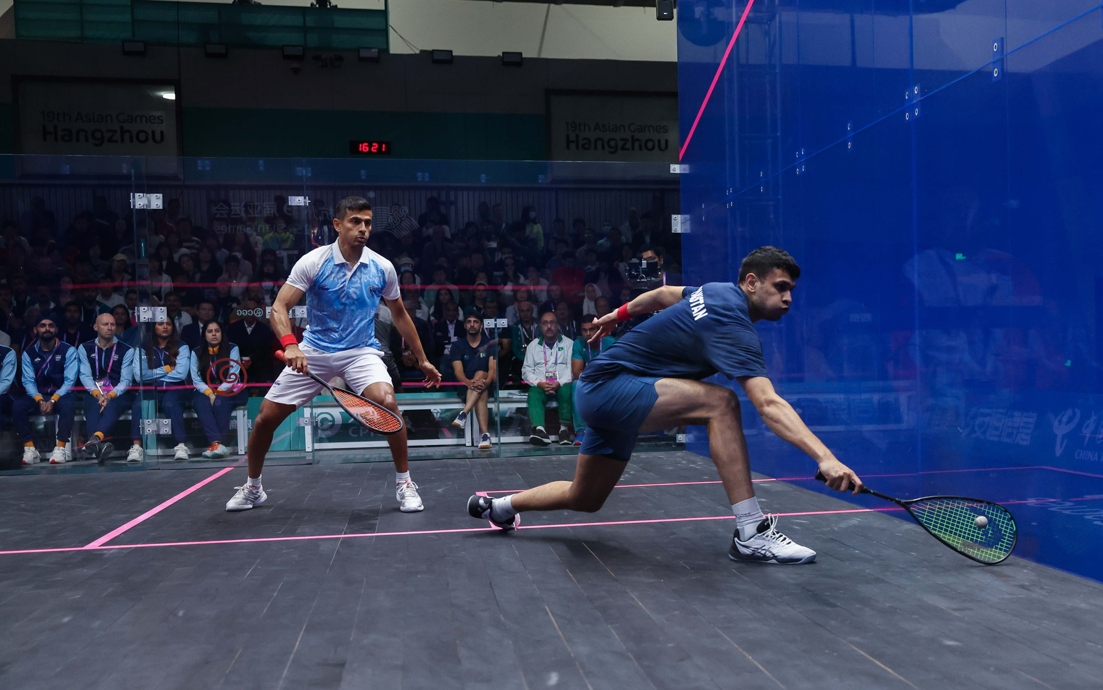 壁球——男子团体决赛:印度队夺冠