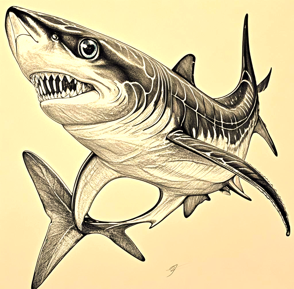 鲨鱼线描技法:表现速度感的多重方式