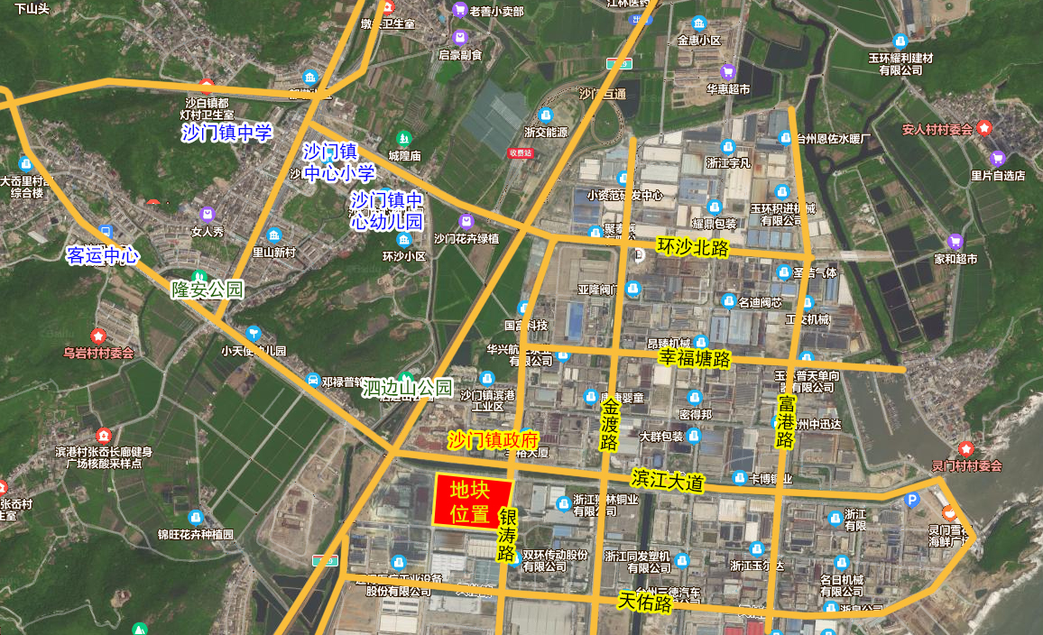 玉环沙门镇五门产业功能区启动区地块底价出让 楼面价961元/平